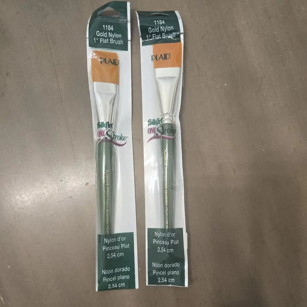 NOS Set of 2 Plaid One Stroke Folk Art Donna Dewberry #1184 1